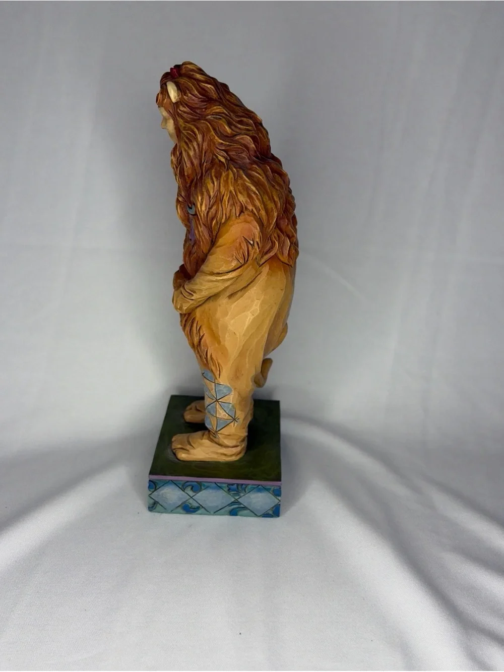 Jim Shore Colorful Lion Figurine in Brown with Blue and Purple Accents